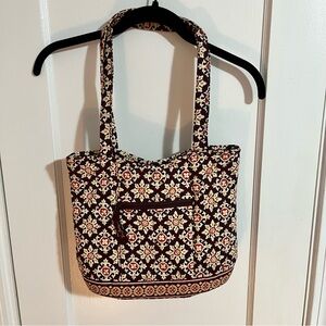 Vera Bradley Burgundy and Cream Floral Tote